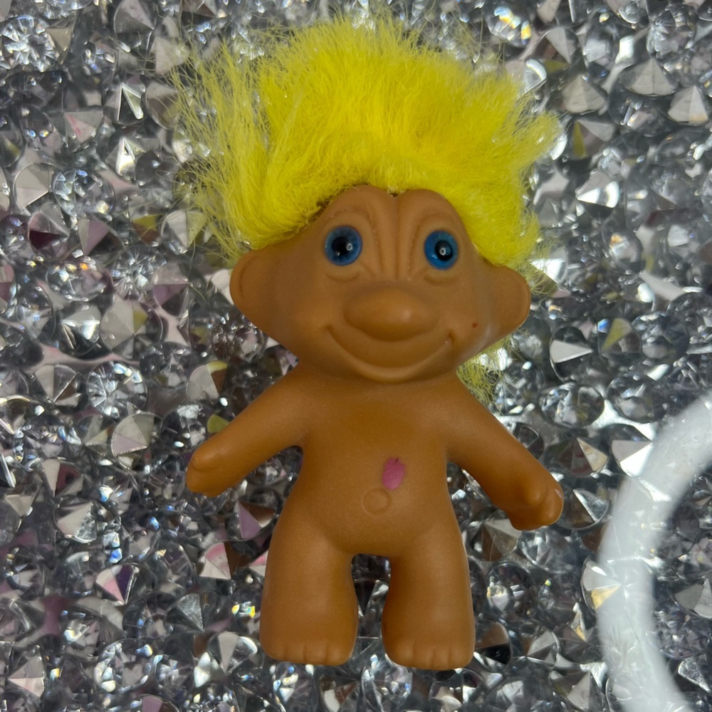 Russ troll vintage blue eyes Yellow-Haired Vintage Troll Doll with Blue Eyes